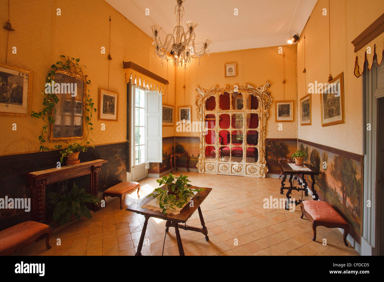 Jardins d Alfabia, moresco country estate, 14 15 secolo, Bunyola, Maiorca, isole Baleari, Spagna, Europa Foto Stock