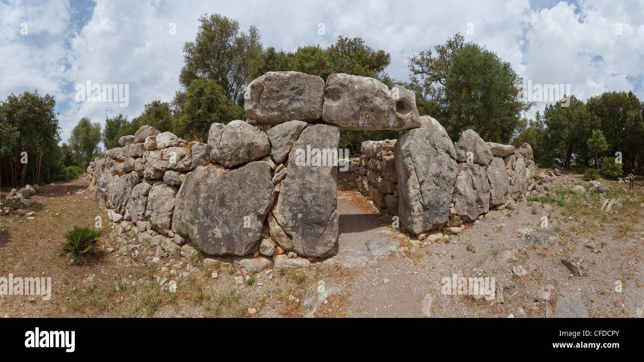 Insediamento Talayot Ses Paisses, 800-1000 BC, vicino a Arta, città, Maiorca, isole Baleari, Spagna, Europa Foto Stock