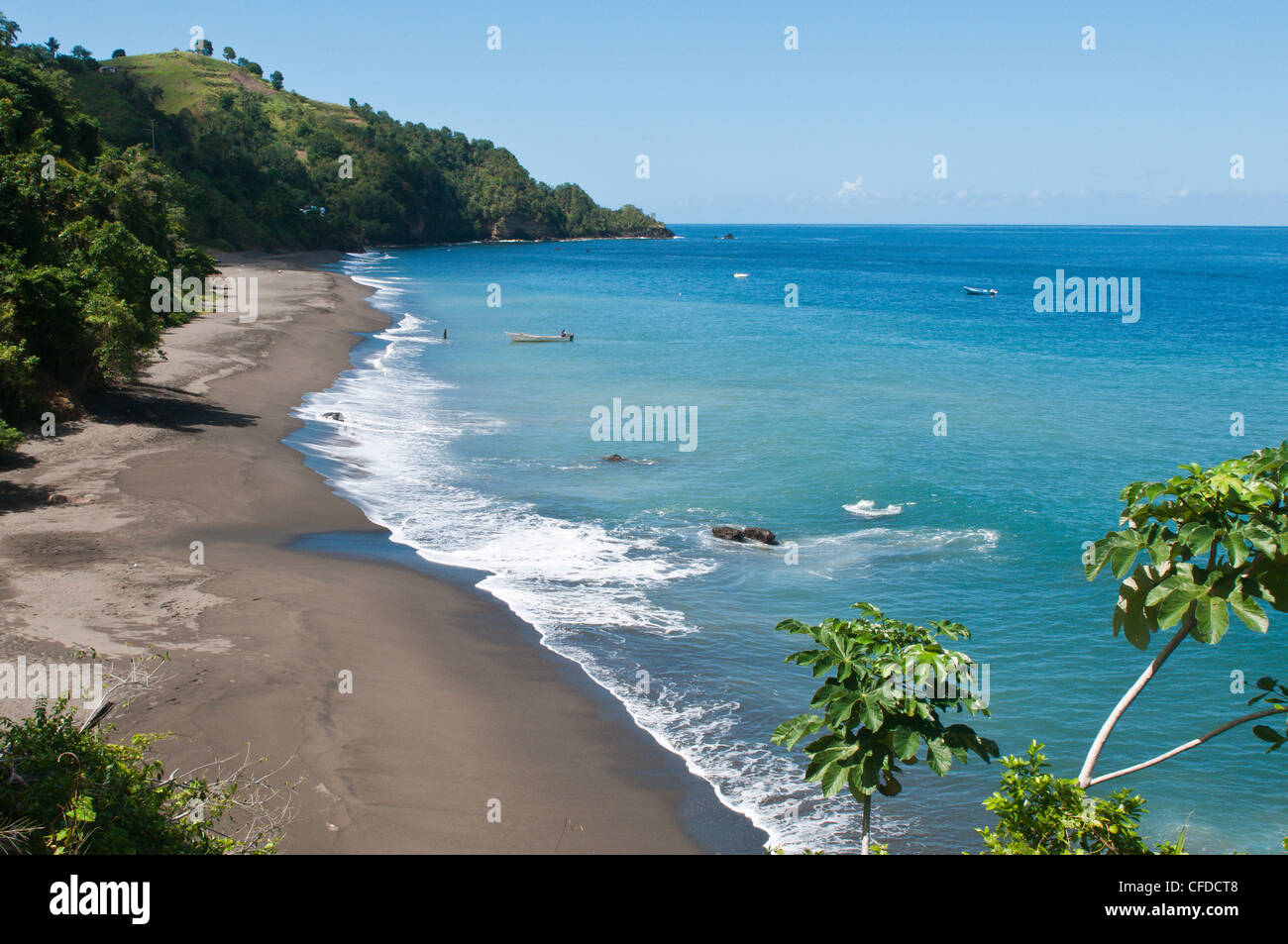 Petit Bordel Bay, Saint Vincent e Grenadine, isole Windward, West Indies, dei Caraibi e America centrale Foto Stock