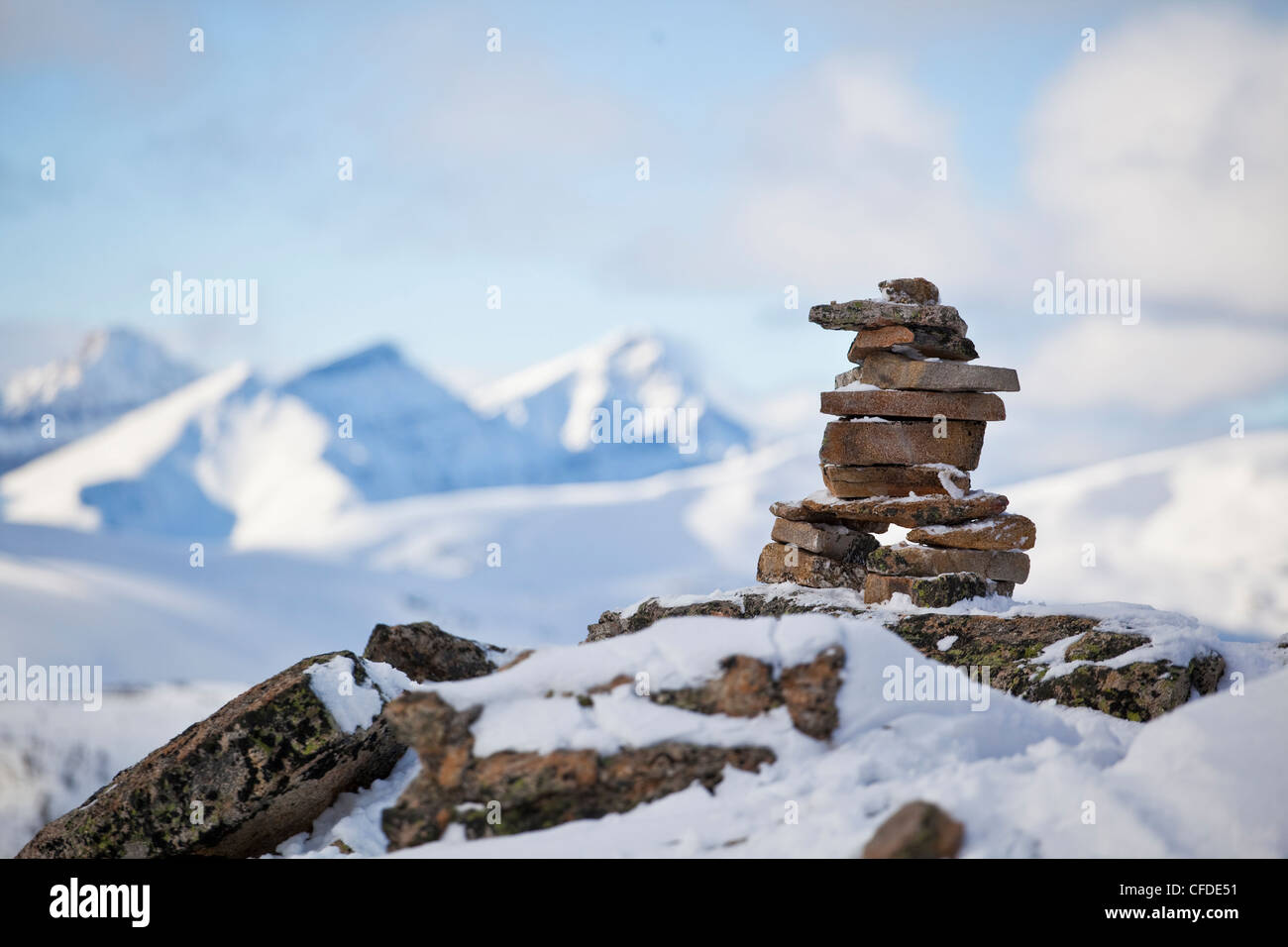 Una montagna carin. Healy Pass, Sunshine Village Backcountry, il Parco Nazionale di Banff, Alberta, Canada Foto Stock