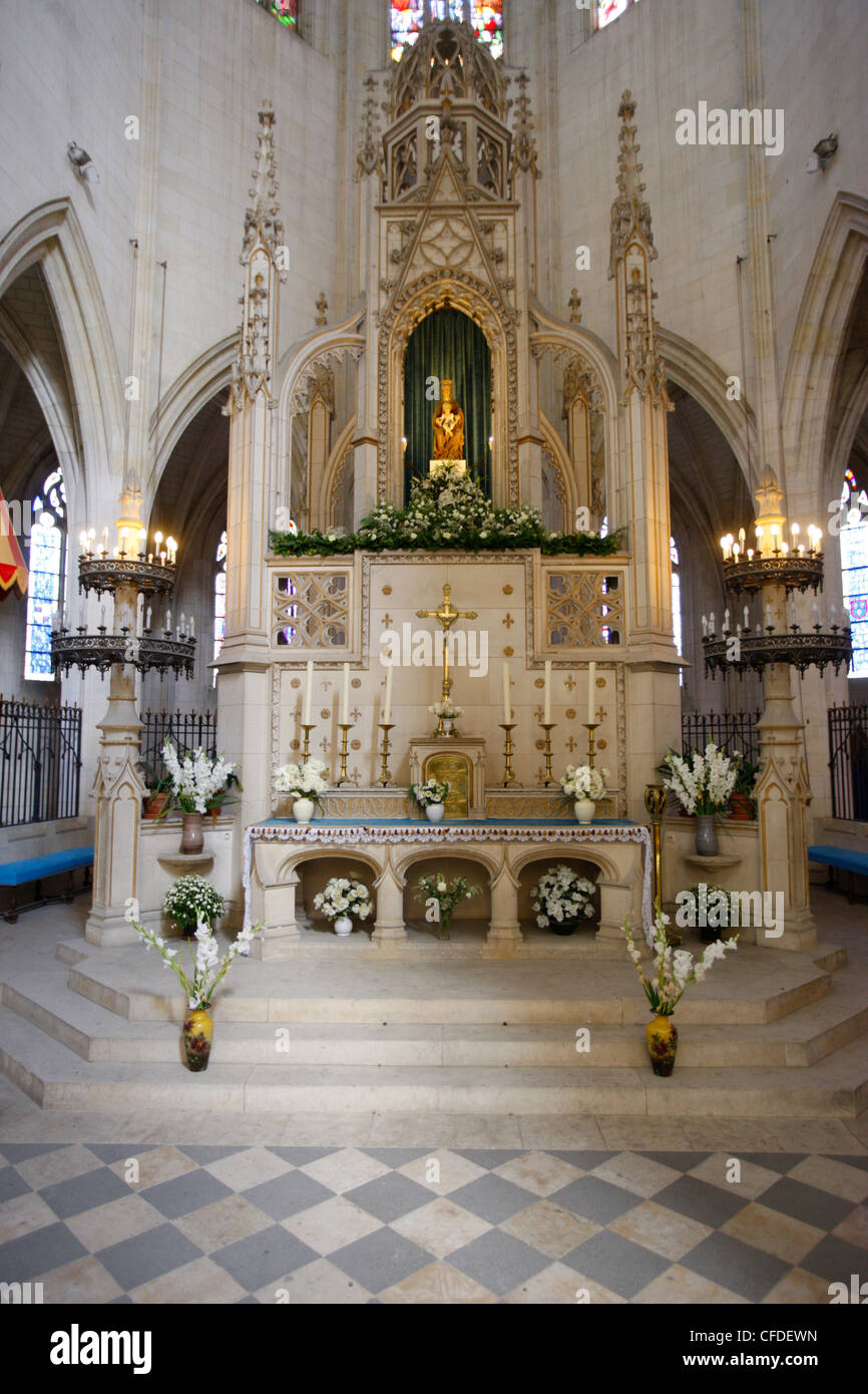 Clery-Saint-Andre basilica coro, clero Saint Andre, Loiret, Francia, Europa Foto Stock