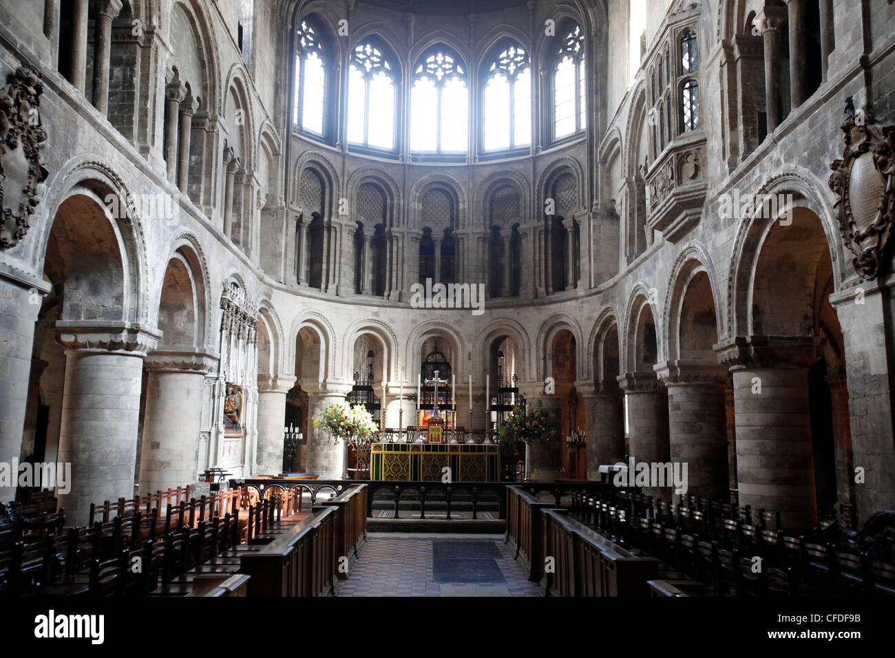Priory chiesa di San Bartolomeo il grande, costruito nel 1123, Londra, Inghilterra, Regno Unito, Europa Foto Stock