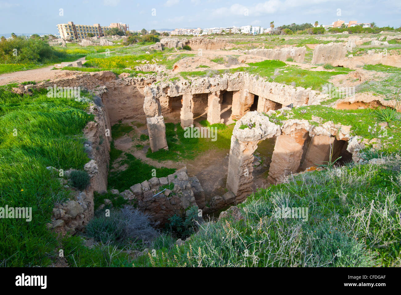 Tombe dei Re, Paphos, Sito Patrimonio Mondiale dell'UNESCO, Cipro, Europa Foto Stock