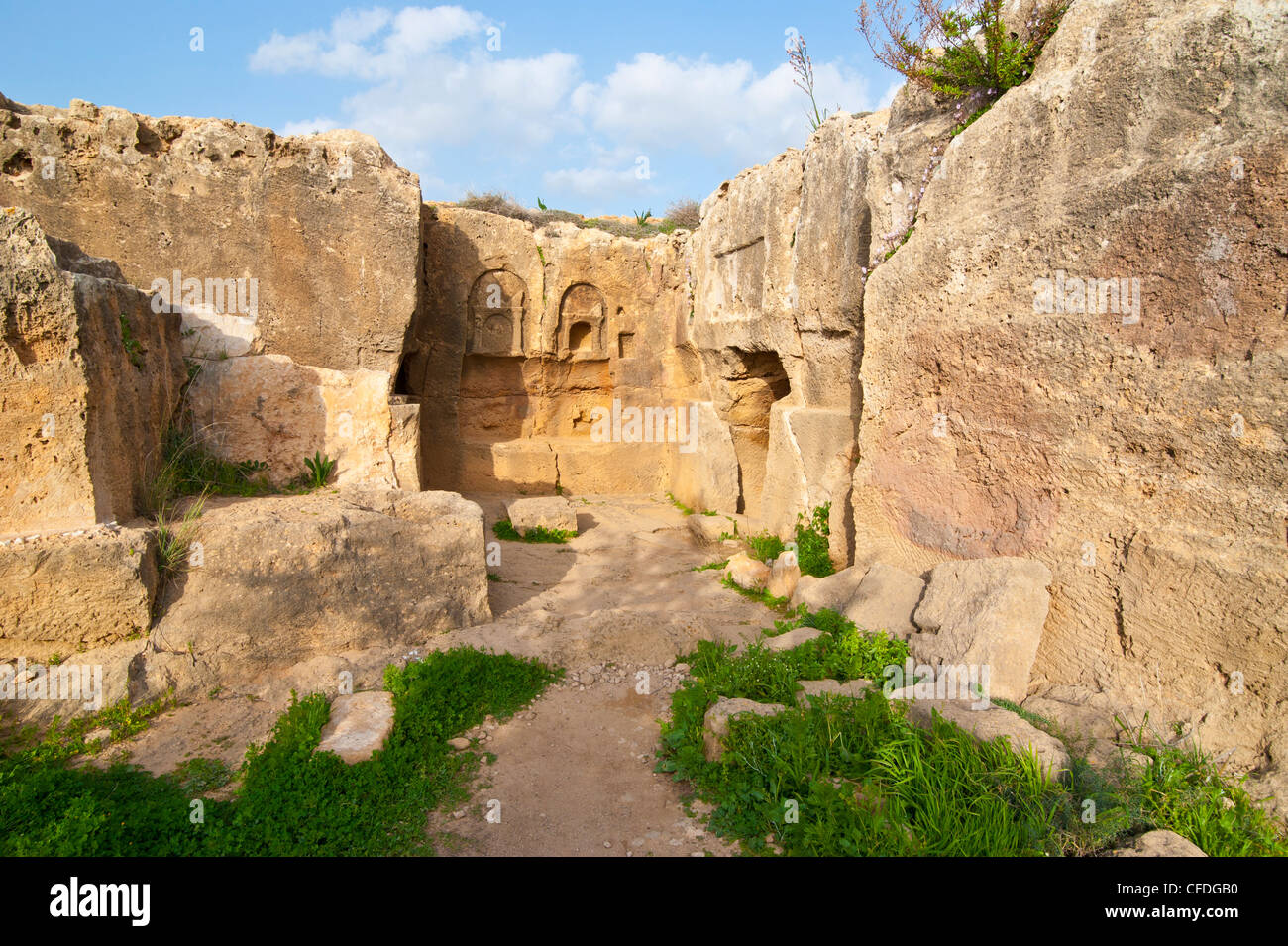 Tombe dei Re, Paphos, Sito Patrimonio Mondiale dell'UNESCO, Cipro, Europa Foto Stock