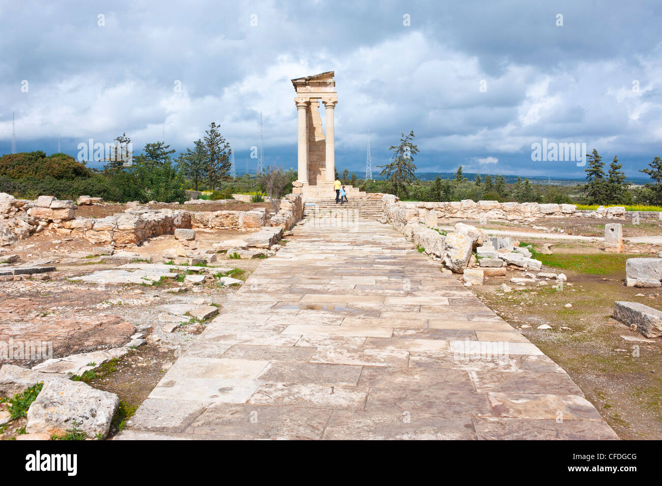 Santuario di Apollon Ylatis, Kourion, Cipro, Europa Foto Stock