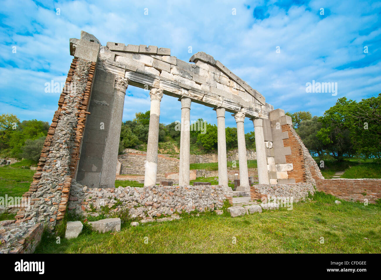 Le rovine romane di Apolonia, Albania, Europa Foto Stock