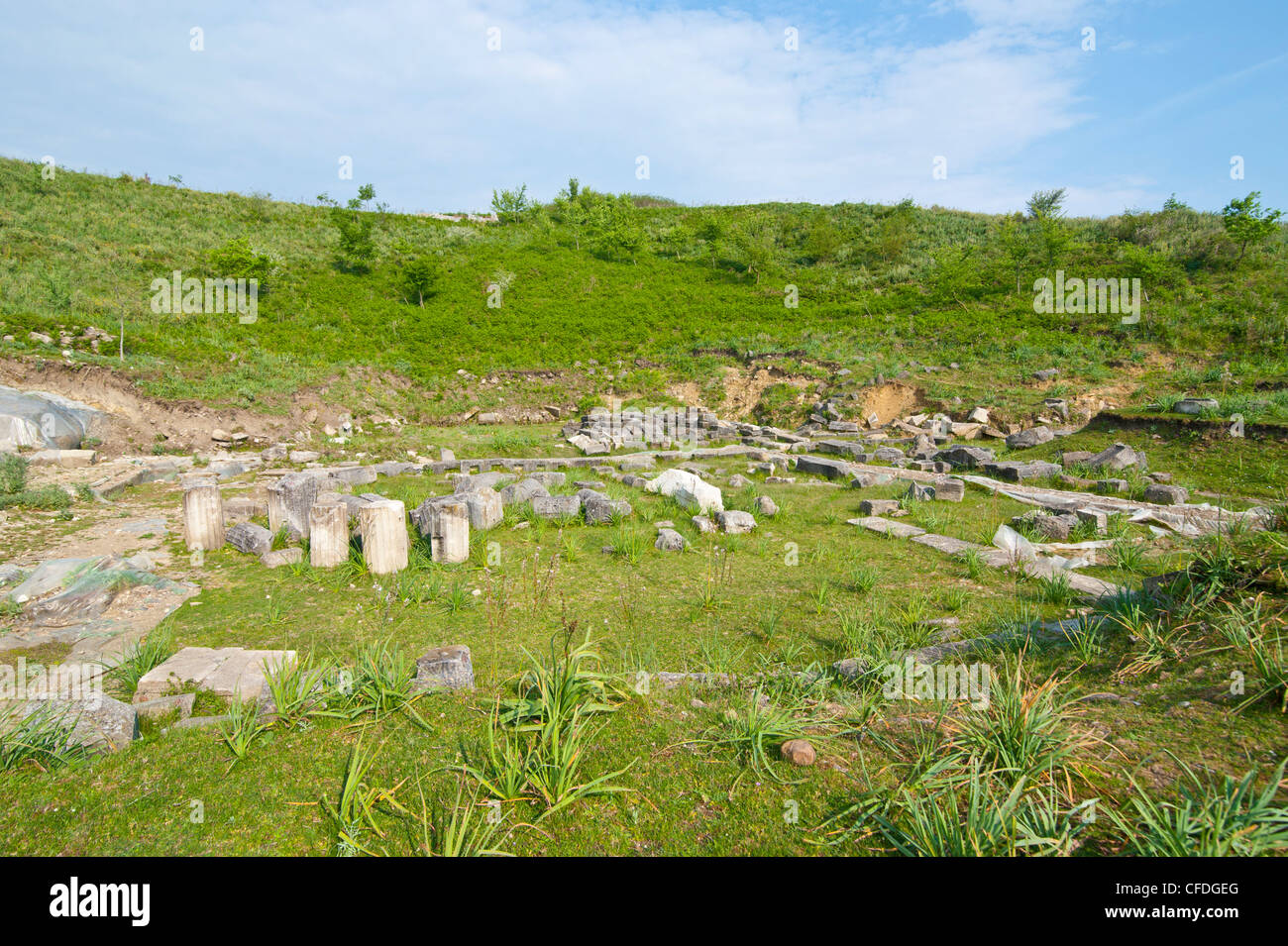 Le rovine romane di Apolonia, Albania, Europa Foto Stock