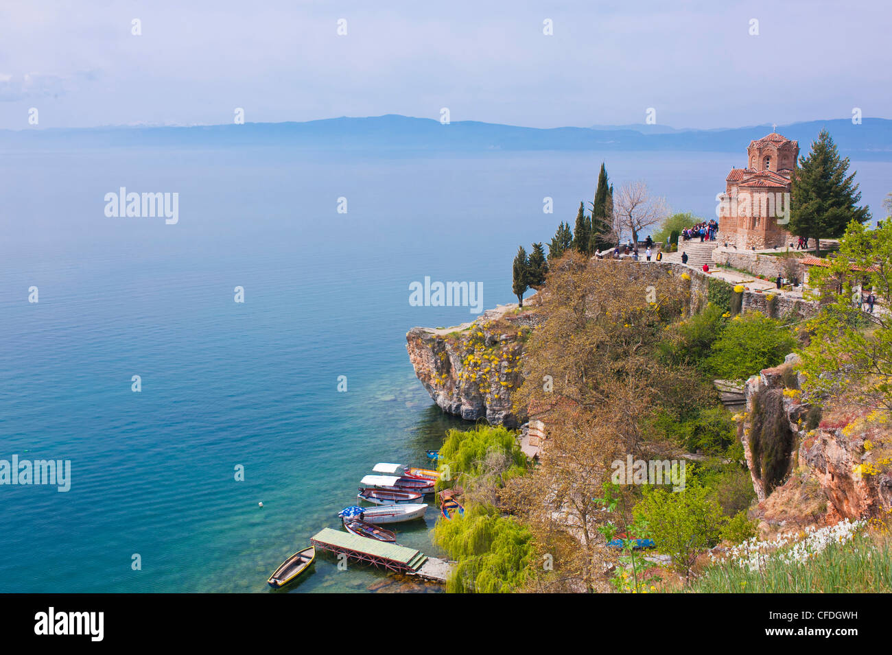 Kaneo Chiesa a Ohrid presso il lago di Ohrid, Sito Patrimonio Mondiale dell'UNESCO, Macedonia, Europa Foto Stock