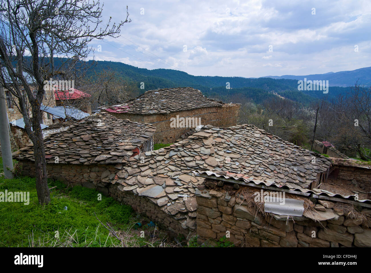 Monastero di San Prodhomos una delle antiche chiese ortodosse di Voskopoja, Albania, Europa Foto Stock