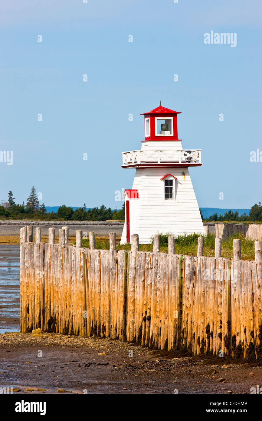 Rangelight, Belliveau Cove, Baia di Fundy, Nova Scotia, Canada Foto Stock