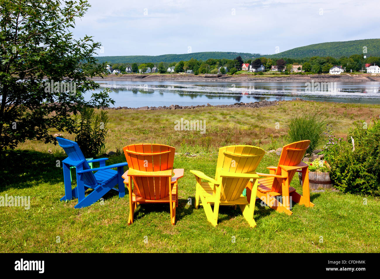 Sdraio, Annapolis Royal, Baia di Fundy, Nova Scotia, Canada Foto Stock