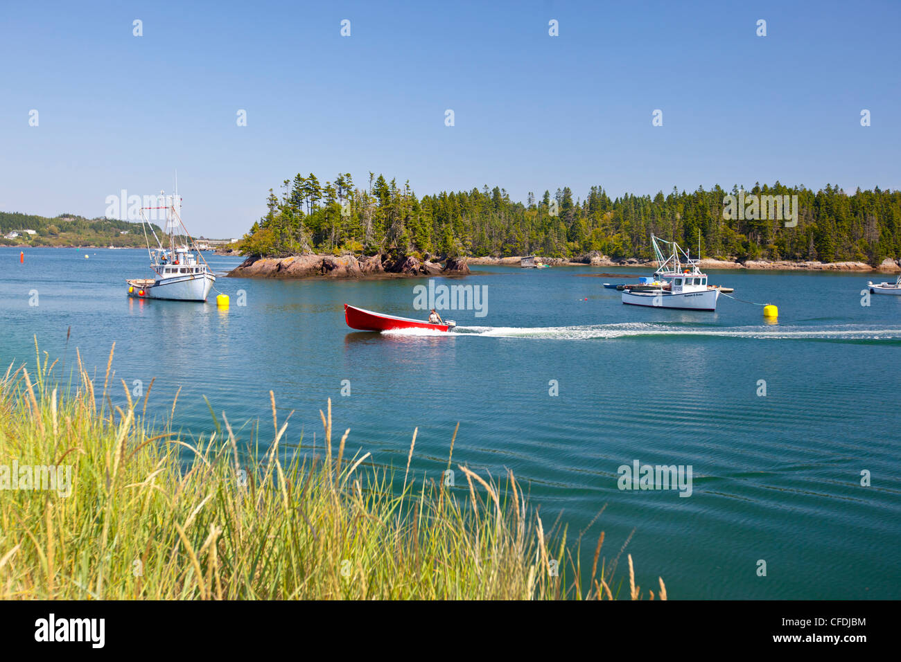 Alta Marea Blacks Harbour e della Baia di Fundy, New Brunswick, Canada Foto Stock