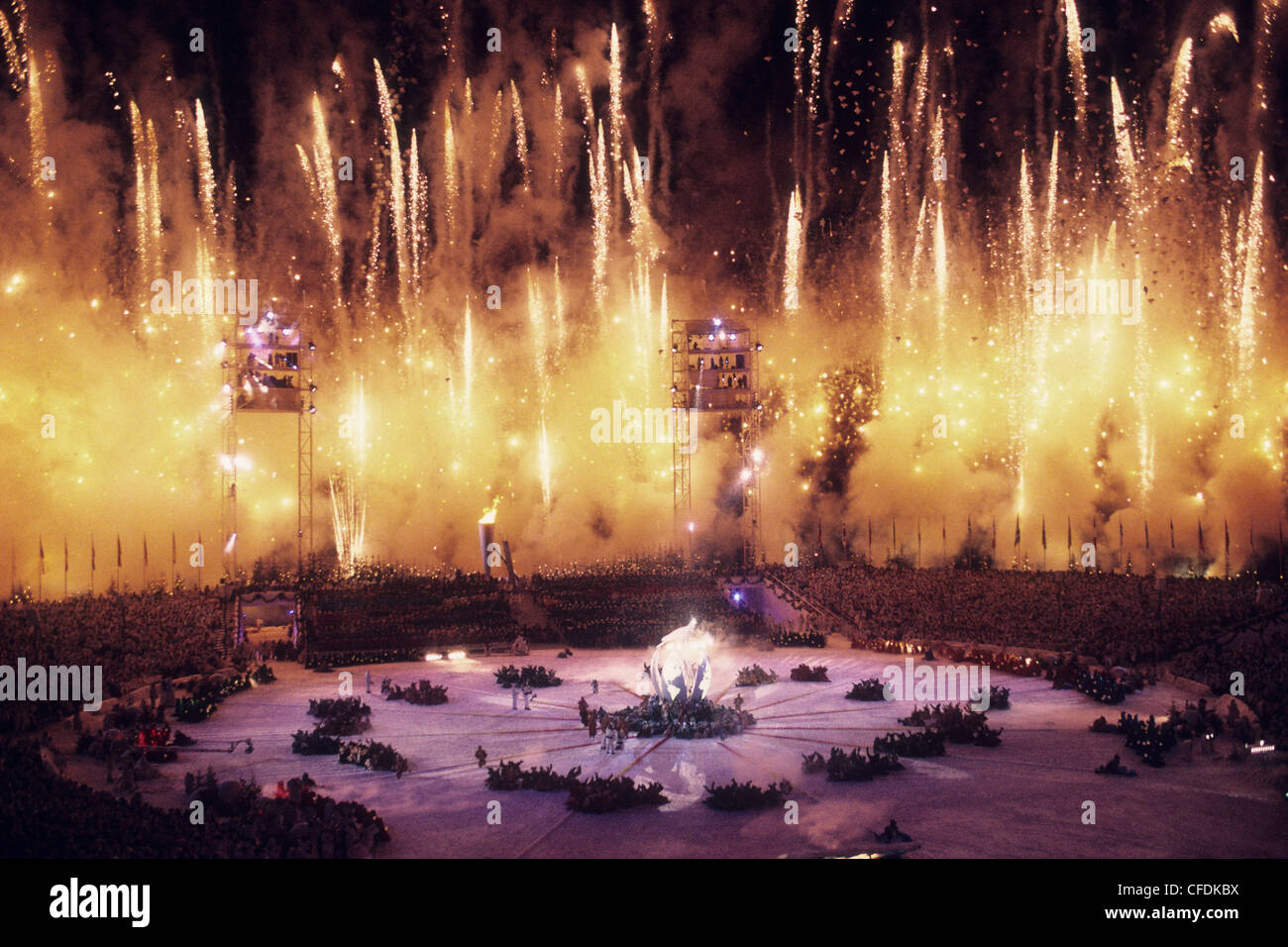 Cerimonie di apertura al 1994 Giochi Olimpici Invernali. Foto Stock