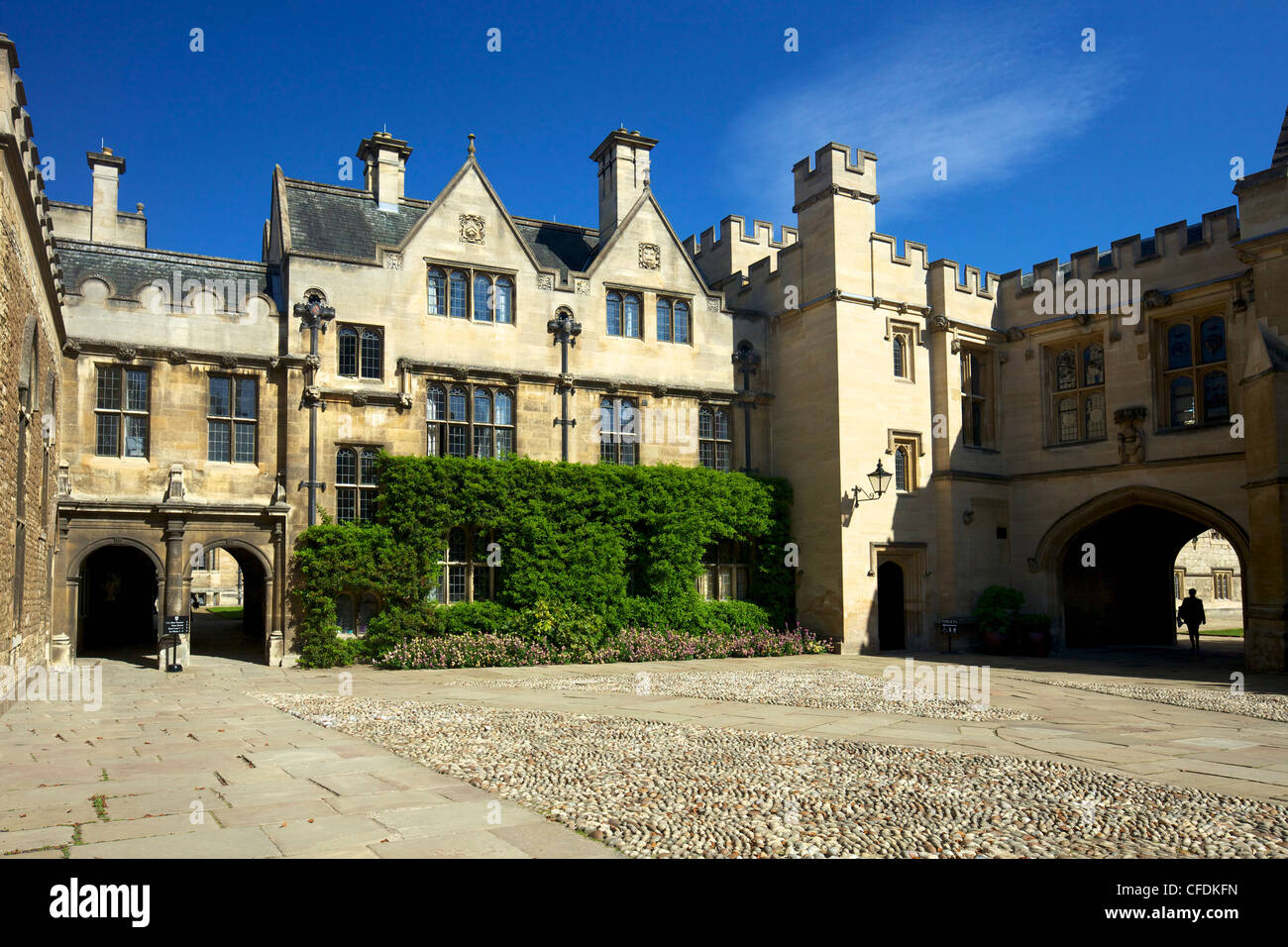 Parte anteriore Quad, Merton College di Oxford University Oxford Oxfordshire, England, Regno Unito, Europa Foto Stock