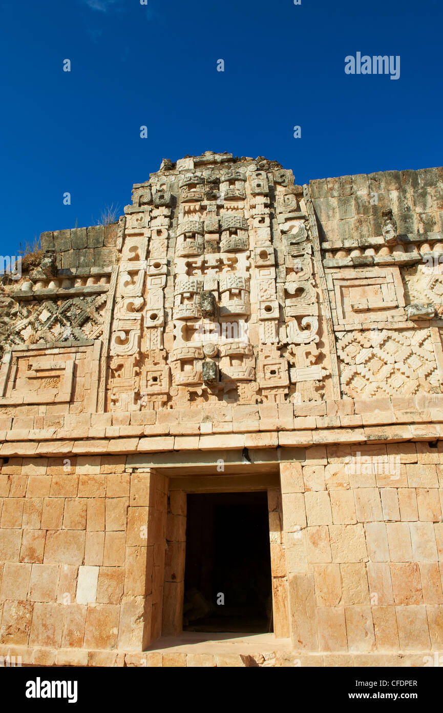 Cuadrangulo de las Monjas (Suore') quadrangolare a Maya sito archeologico, Uxmal, stato dello Yucatan, Messico Foto Stock