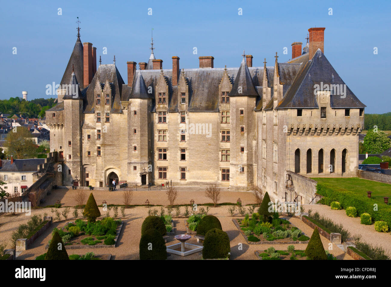 Chateau de Langeais, Sito Patrimonio Mondiale dell'UNESCO, Indre et Loire, Valle della Loira, in Francia, in Europa Foto Stock