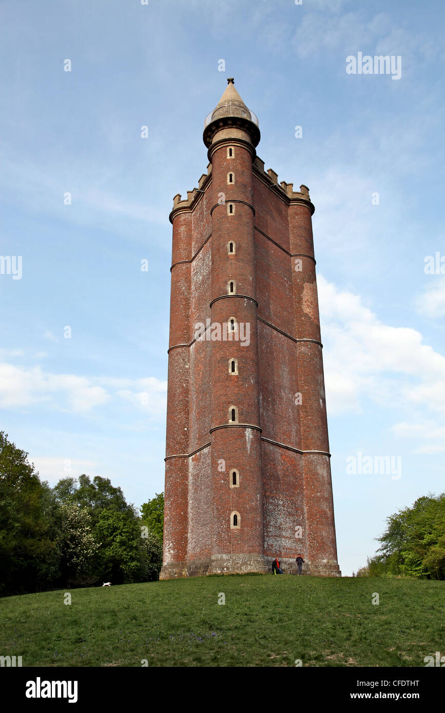 King Alfred's Tower, Stourhead, Wiltshire, Inghilterra, Regno Unito, Europa Foto Stock
