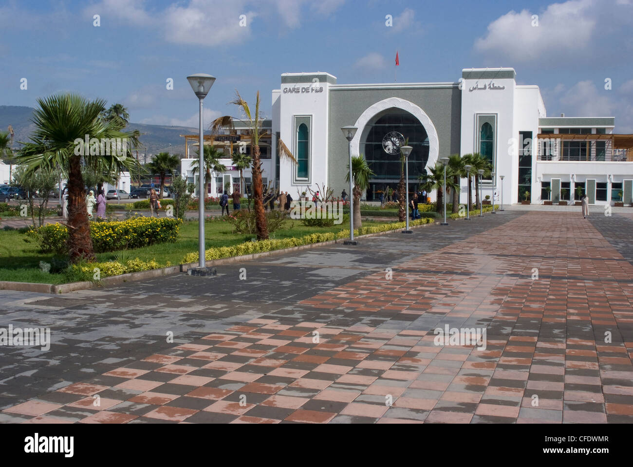 Nuova stazione ferroviaria, Fez, in Marocco, Africa Settentrionale, Africa Foto Stock