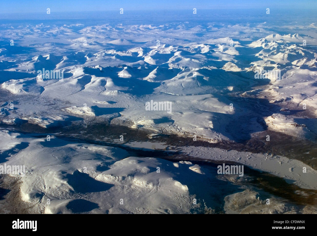 Vista aerea del Lappland svedese, nel nord della Svezia, artiche, Scandinavia, Europa Foto Stock