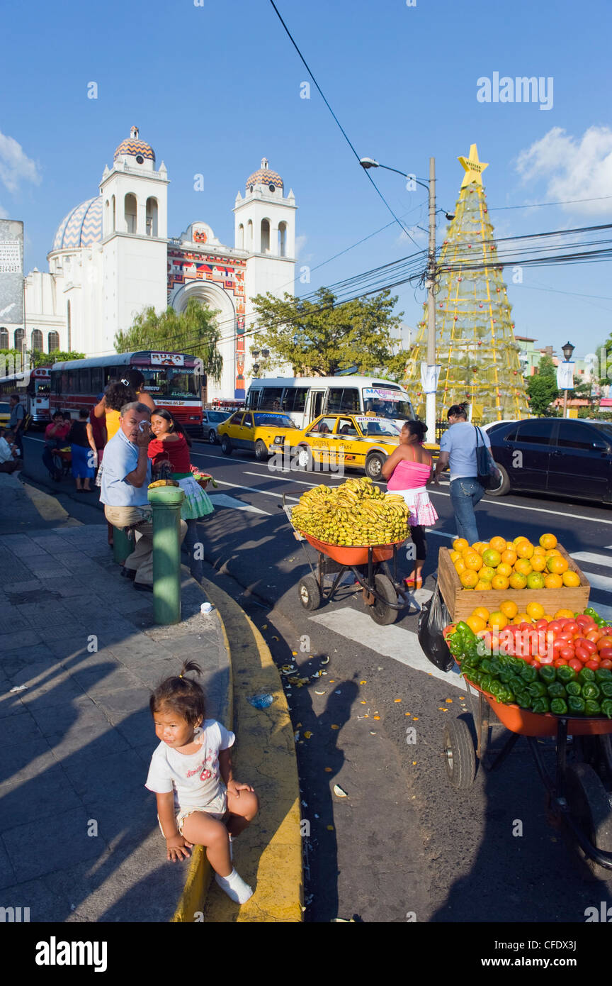 Street Market, San Salvador El Salvador, America Centrale Foto Stock