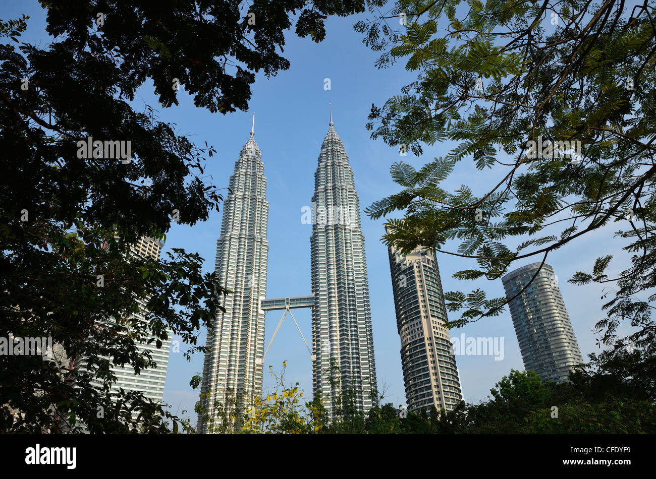 Petronas Twin Towers, Kuala Lumpur, Malesia, Asia sud-orientale, Asia Foto Stock