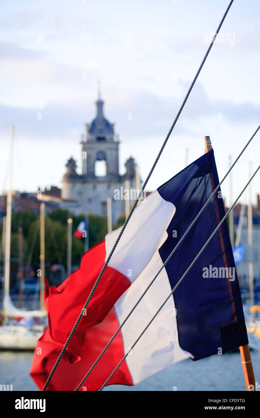 Bandiera francese La Rochelle Charente Maritime Nouvelle-AquitaineFrancia Foto Stock