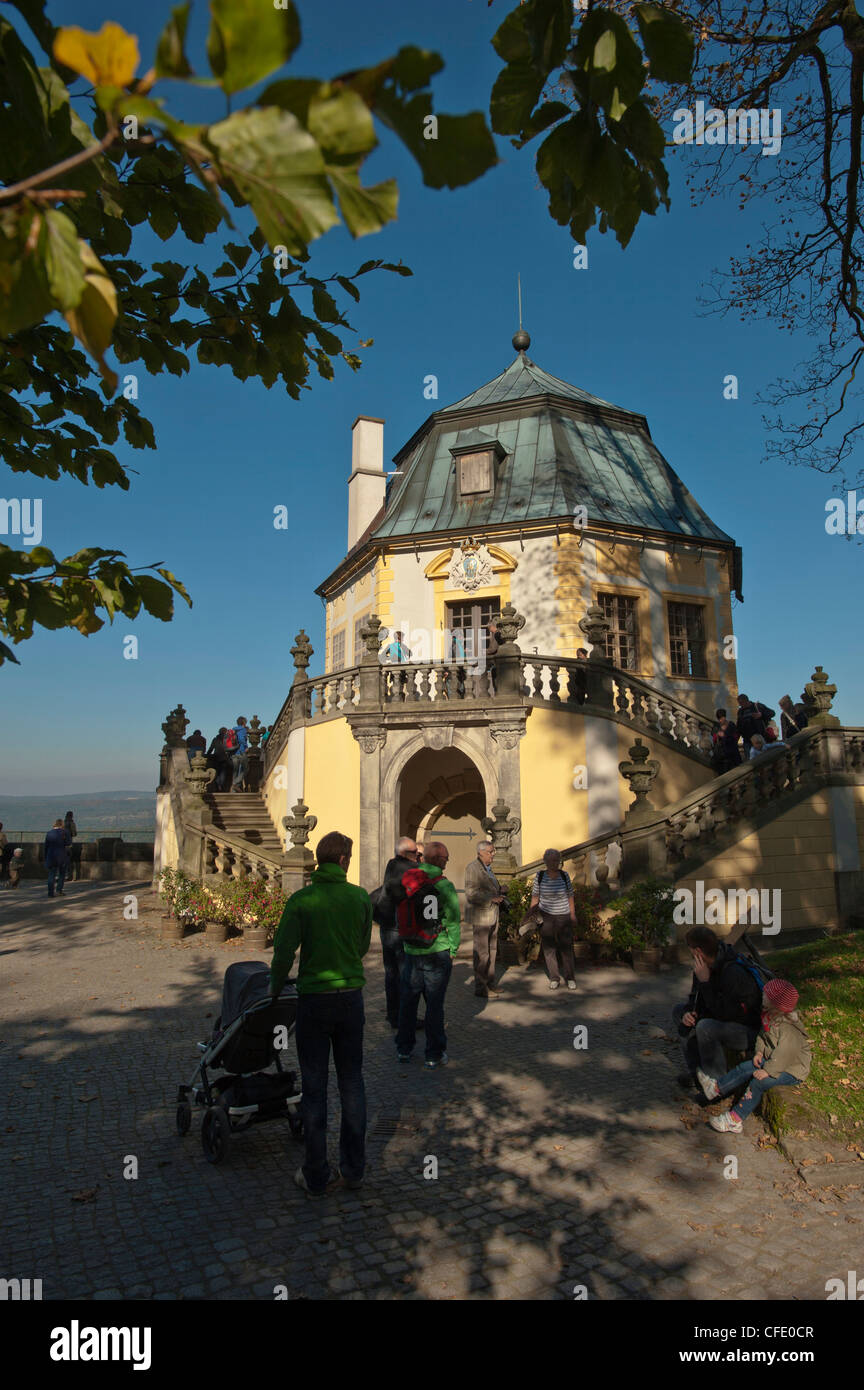 Konigstein Fortezza, Sassonia, Germania, Europa Foto Stock