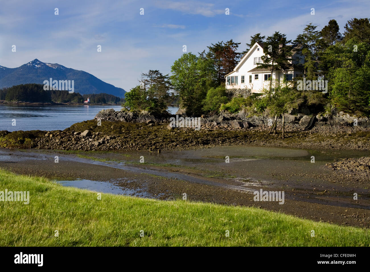 Waterfront,in Sitka, Baranof Island, a sud-est di Alaska, Stati Uniti d'America, Foto Stock