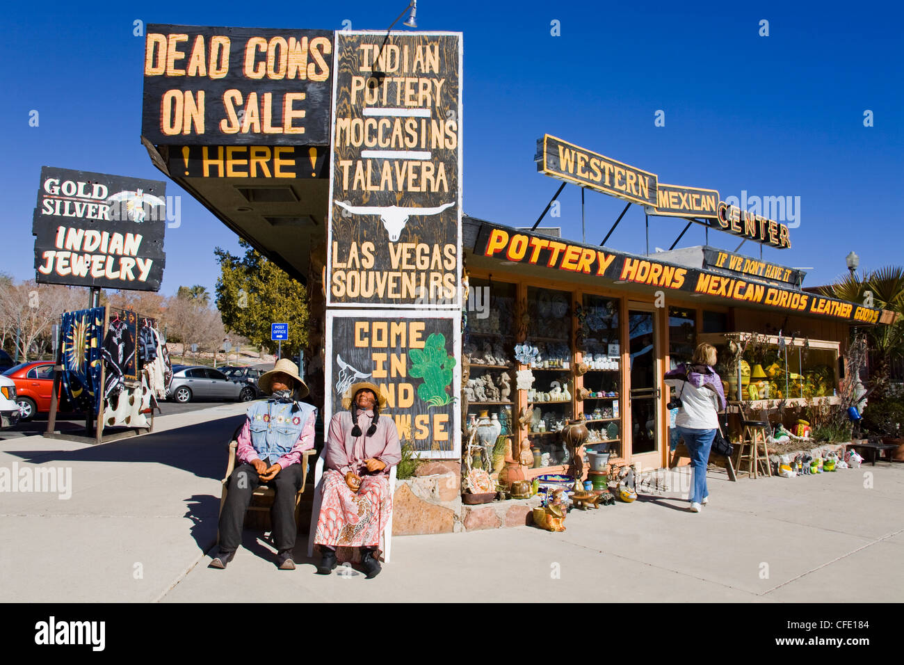 Negozio di souvenir, quartiere storico della città di Boulder, Nevada, Stati Uniti d'America, Foto Stock