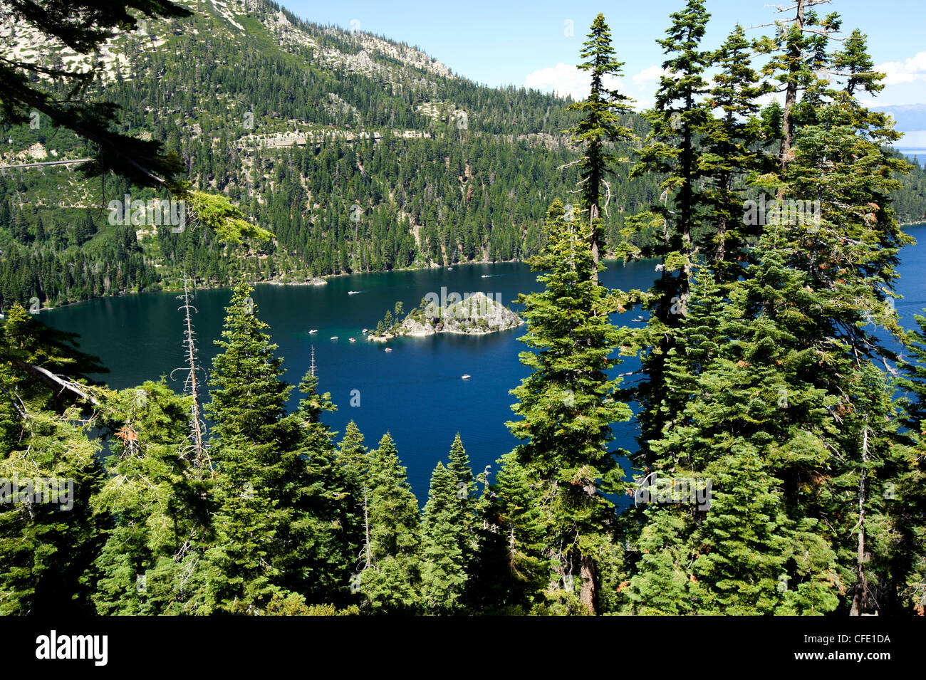 Emerald Bay, il lago Tahoe in California Foto Stock