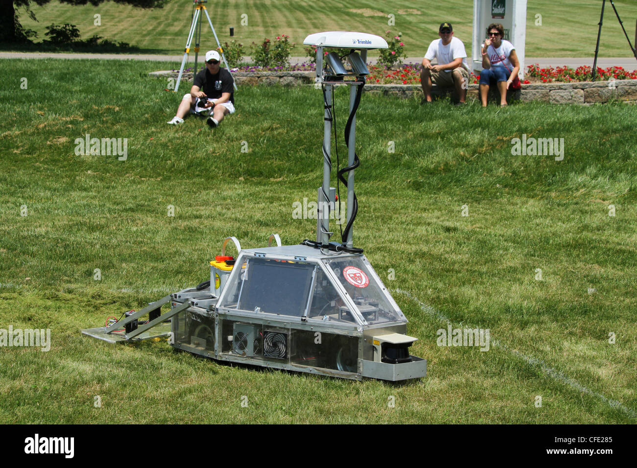 Robotica Sperimentale Tosaerba da team Worcester Polytechnic Institute. Foto Stock