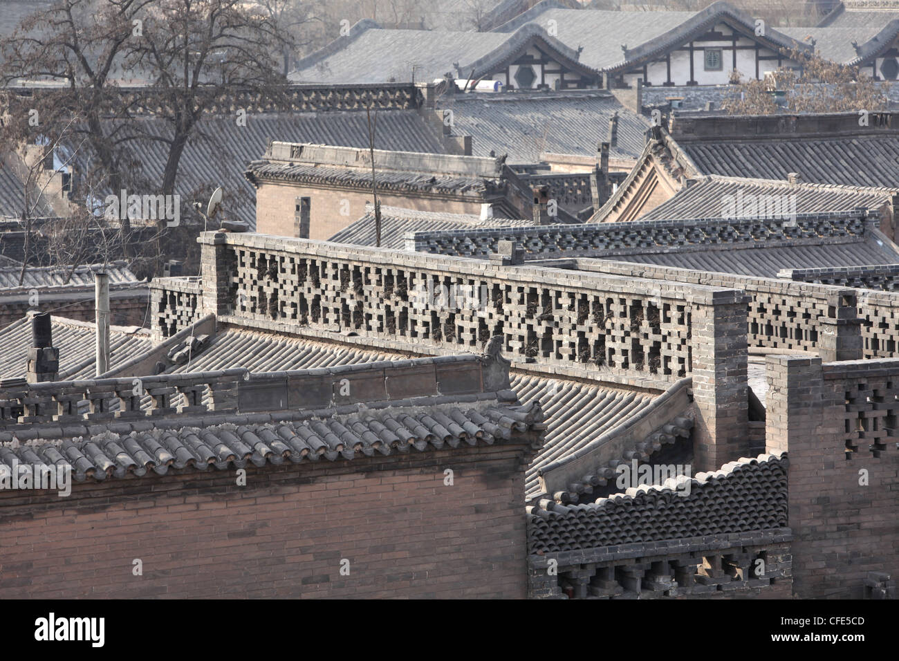 Di Pingyao, la dinastia Qing città vecchia, nella provincia di Shanxi, Cina Foto Stock
