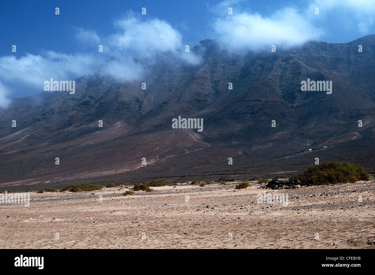 Fuerteventura Cofete spiaggia e cratere Foto Stock
