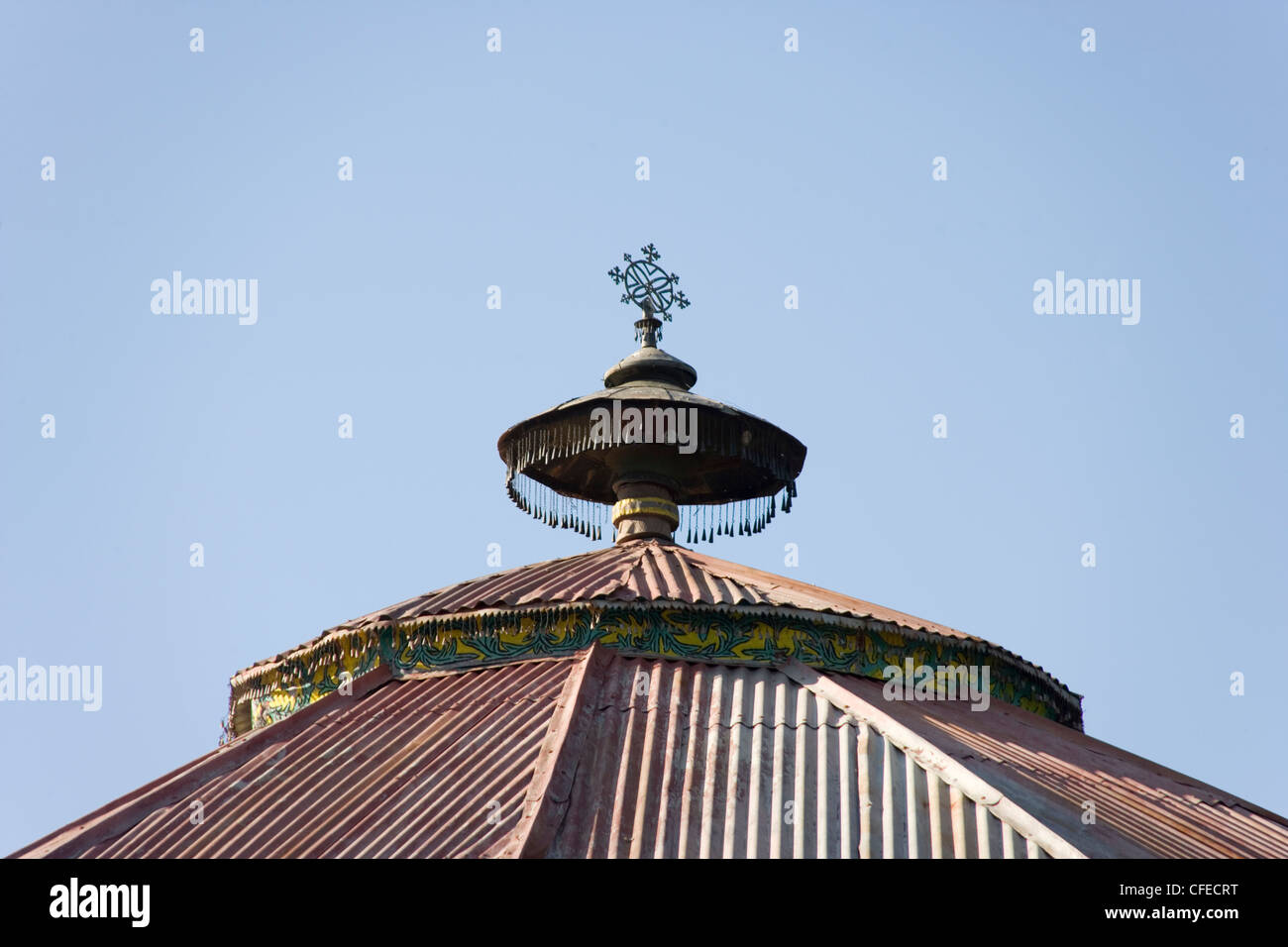 Ura Kidane Meret monastero e chiesa dal Lago Tana sulla penisola di Zege vicino a Bahir Dar in Etiopia Foto Stock