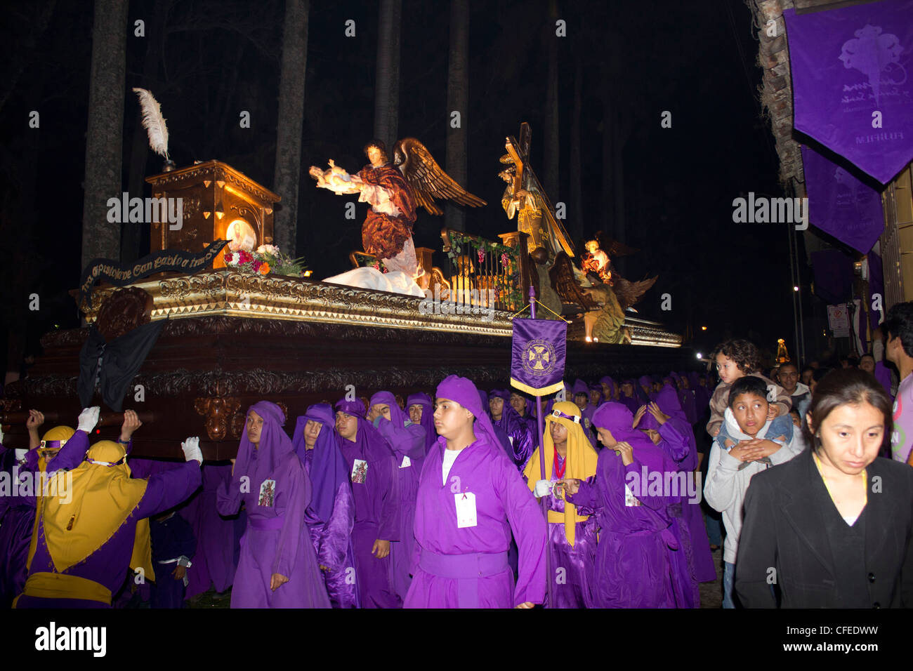 Festival di Pasqua in Antigua Guatemala " Gesù processione' Foto Stock