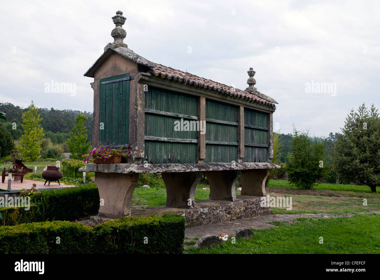 Galiziana tradizionale stile 'HORREO' Foto Stock