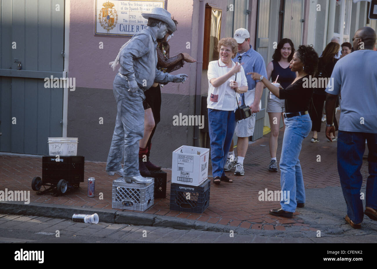 Stati Uniti d'America New Orleans statua umana Foto Stock