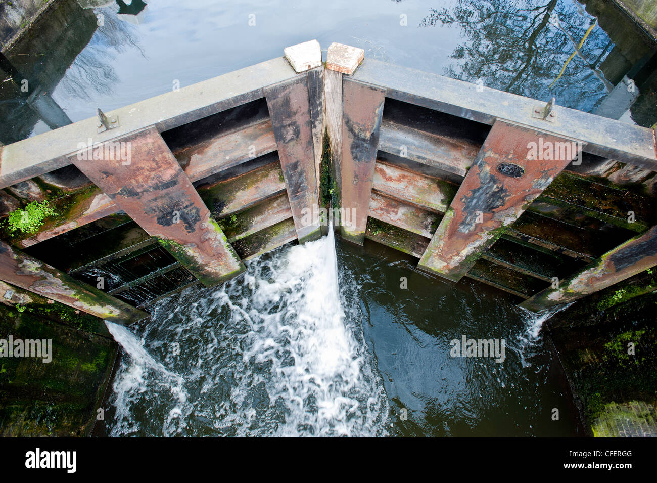 Old Ford Lock, Lee Navigazione, East London, London, Regno Unito Foto Stock