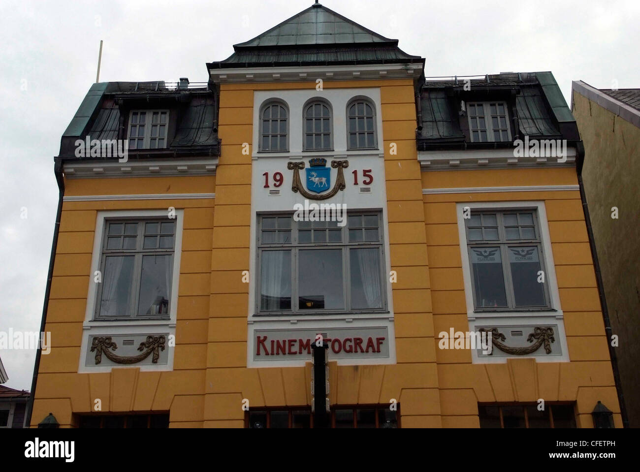 Norvegia - TROMSO vintage 1915 movie theater Foto Stock