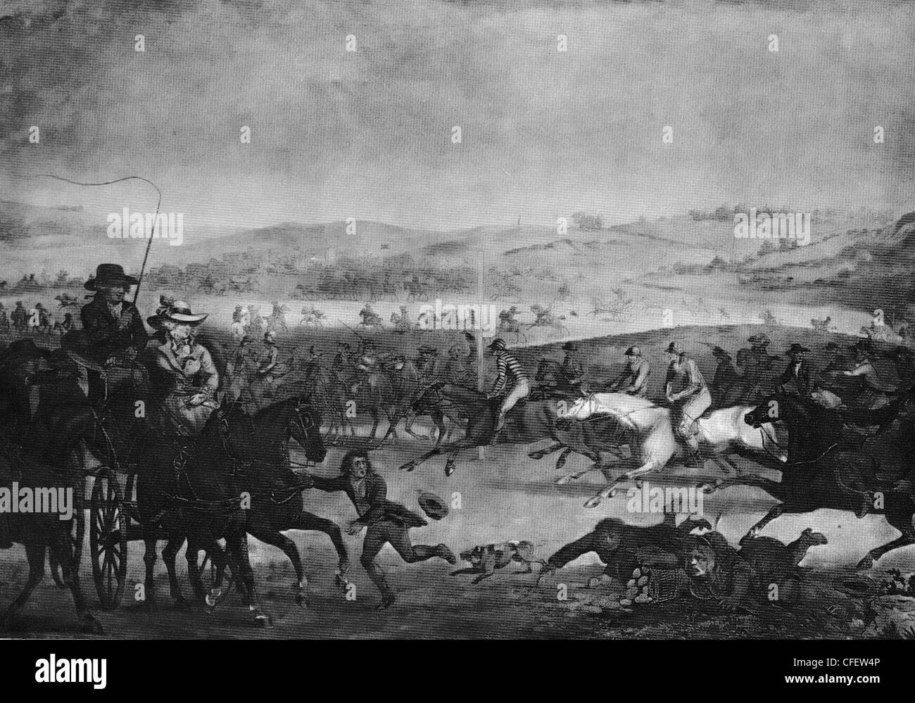 Un paese Racecourse, circa 1830 Foto Stock