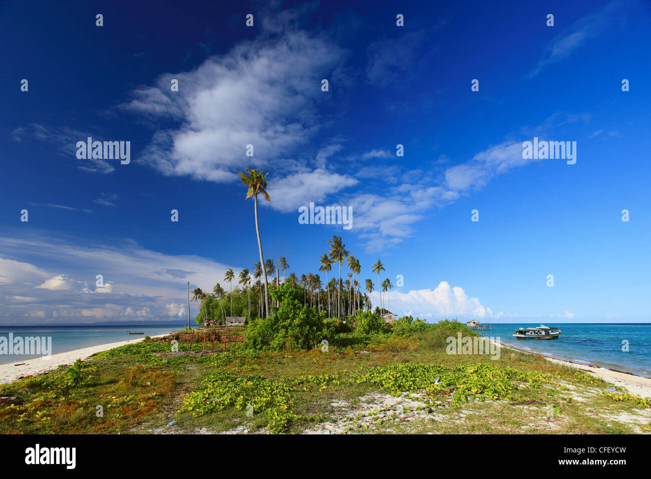 Un paesaggio dell'isola in Semporna Sabah. Foto Stock