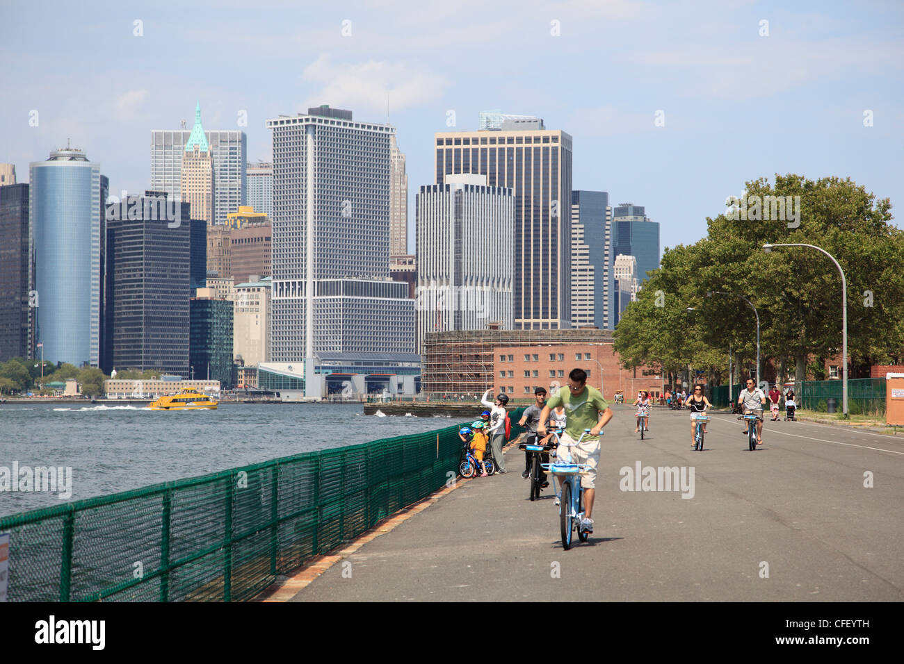Governors Island, Parco, Pietra Miliare Storica Nazionale Dstrict, New York City, il porto di New York, Stati Uniti d'America Foto Stock