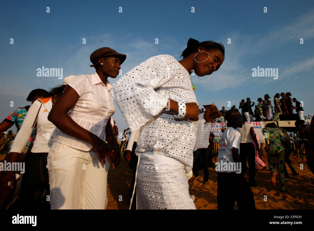 Raccolta evangelica a Lomé, Togo, Africa occidentale, Africa Foto Stock