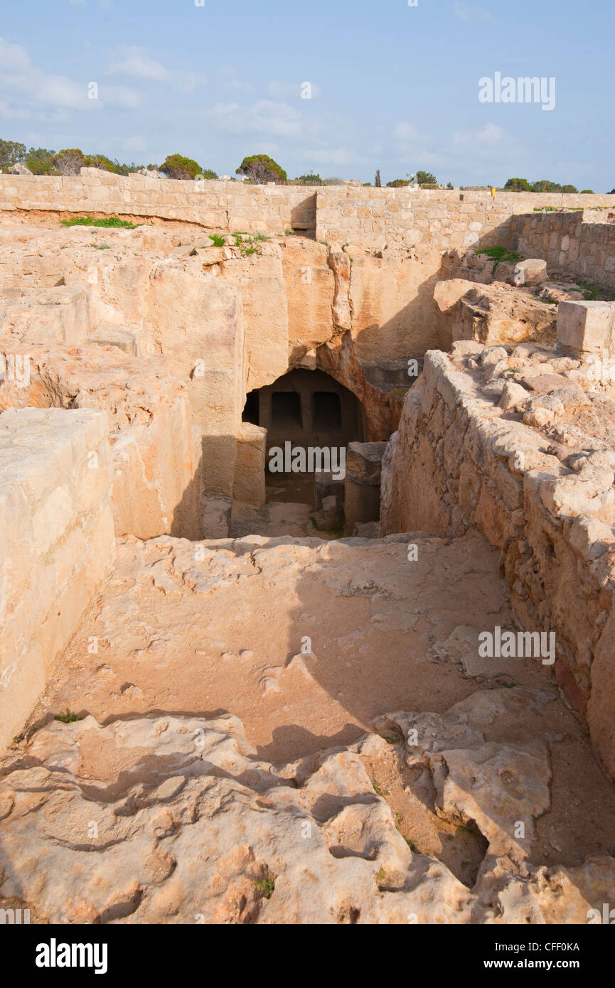 Tombe dei Re, Sito Patrimonio Mondiale dell'UNESCO, Paphos, Cipro, Europa Foto Stock