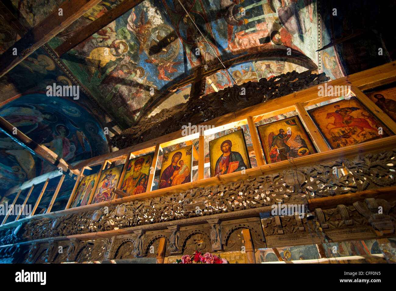 Vecchie chiese ortodosse di Voskopoja, Albania, Europa Foto Stock