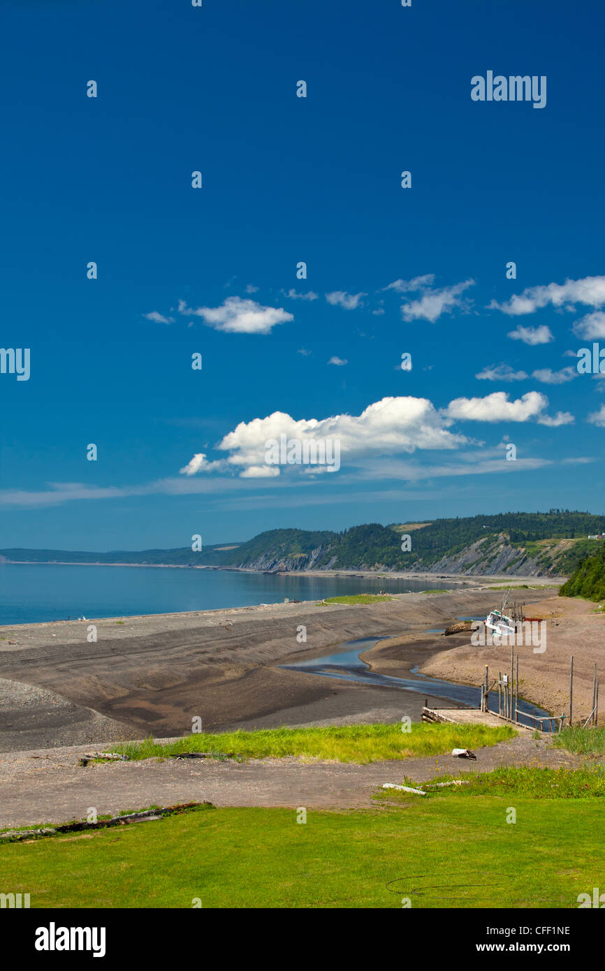 Costa, Porto Greville, Baia di Fundy, Nova Scotia, Canada Foto Stock