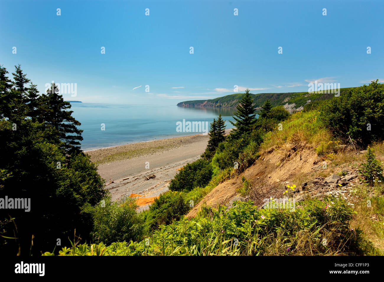 L'avvocato Harbour e della Baia di Fundy, Nova Scotia, Canada Foto Stock