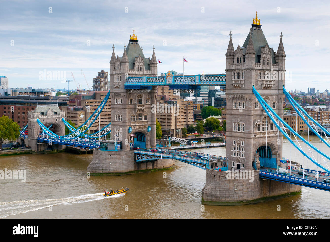 Il Tower Bridge di Londra, Inghilterra, Regno Unito, Europa Foto Stock