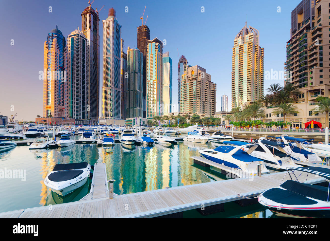 Dubai Marina, Dubai, Emirati Arabi Uniti, Medio Oriente Foto Stock