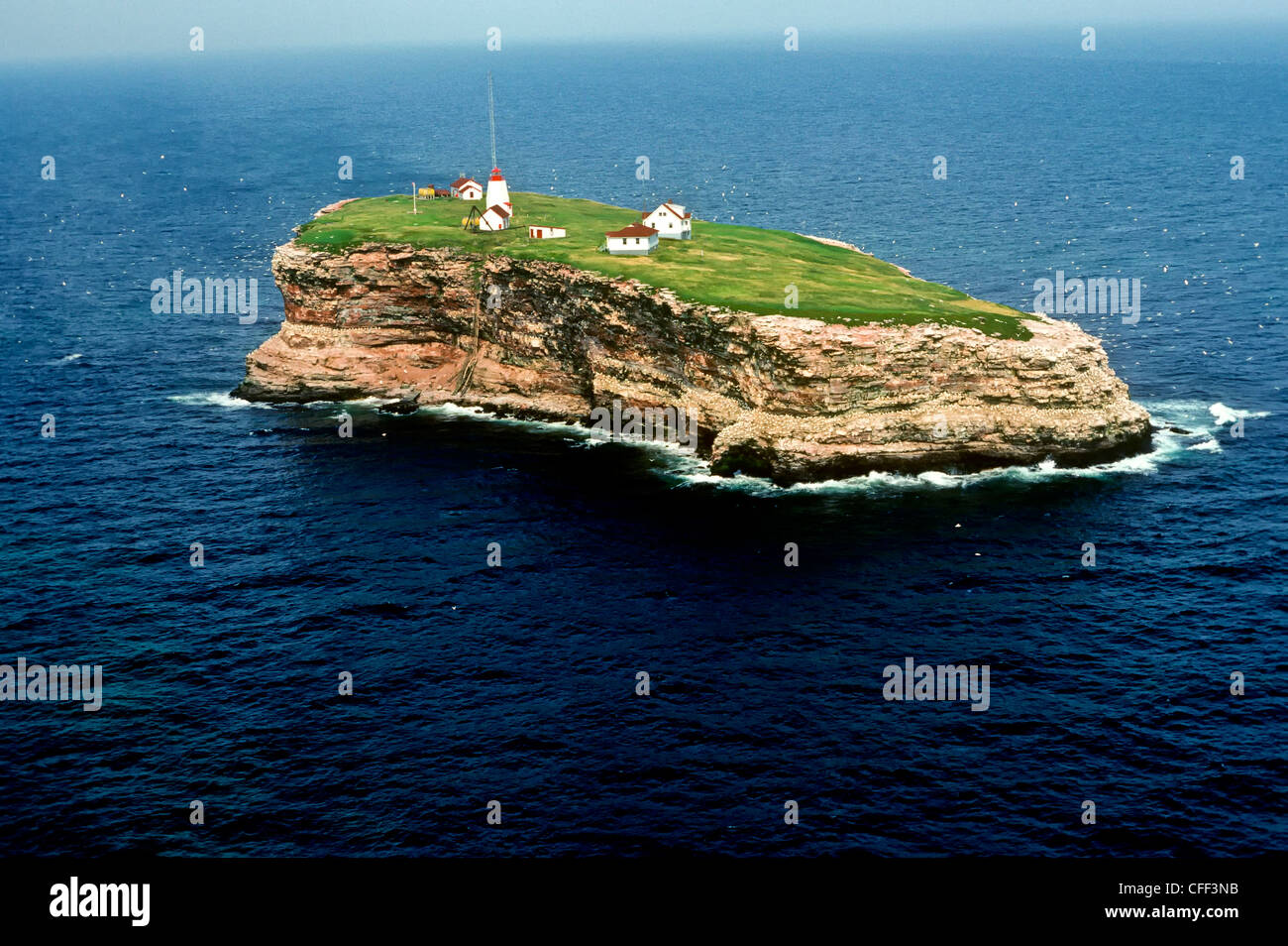 Antenna di Rock Bird Island, l'isola della Maddalena, Québec Foto Stock